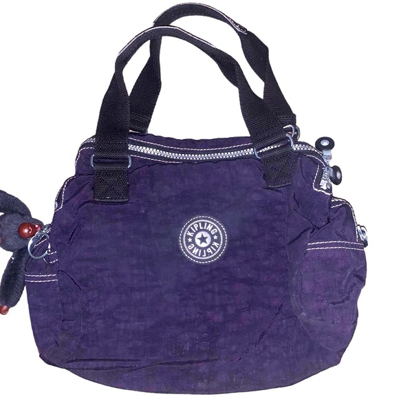 Kipling Handbags - Kipling Navy Blue Nylon Zipper Closure Travel Bag Purse